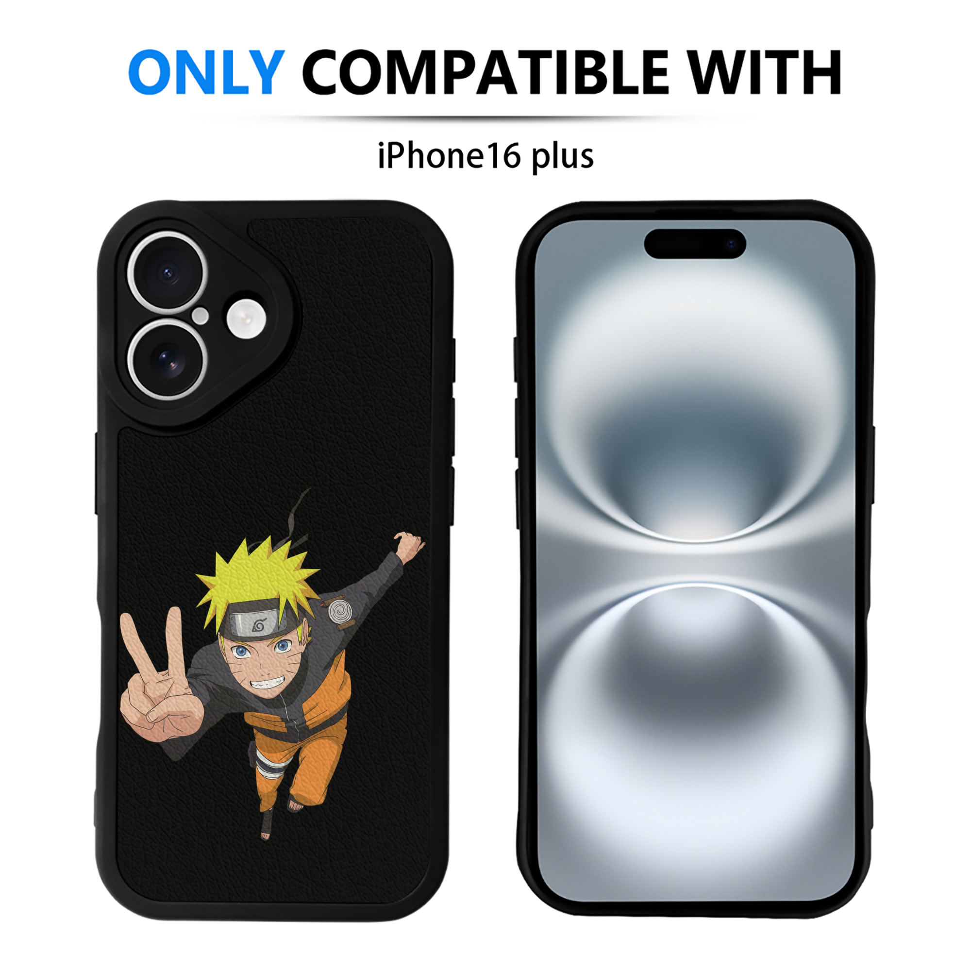 （画像用） NARUTO -ナルト- うずまき ナルト Uzumaki Naruto 【iPhone 16シリーズ対応】シリコンスマホケース（レザー調） 材質：シリコン